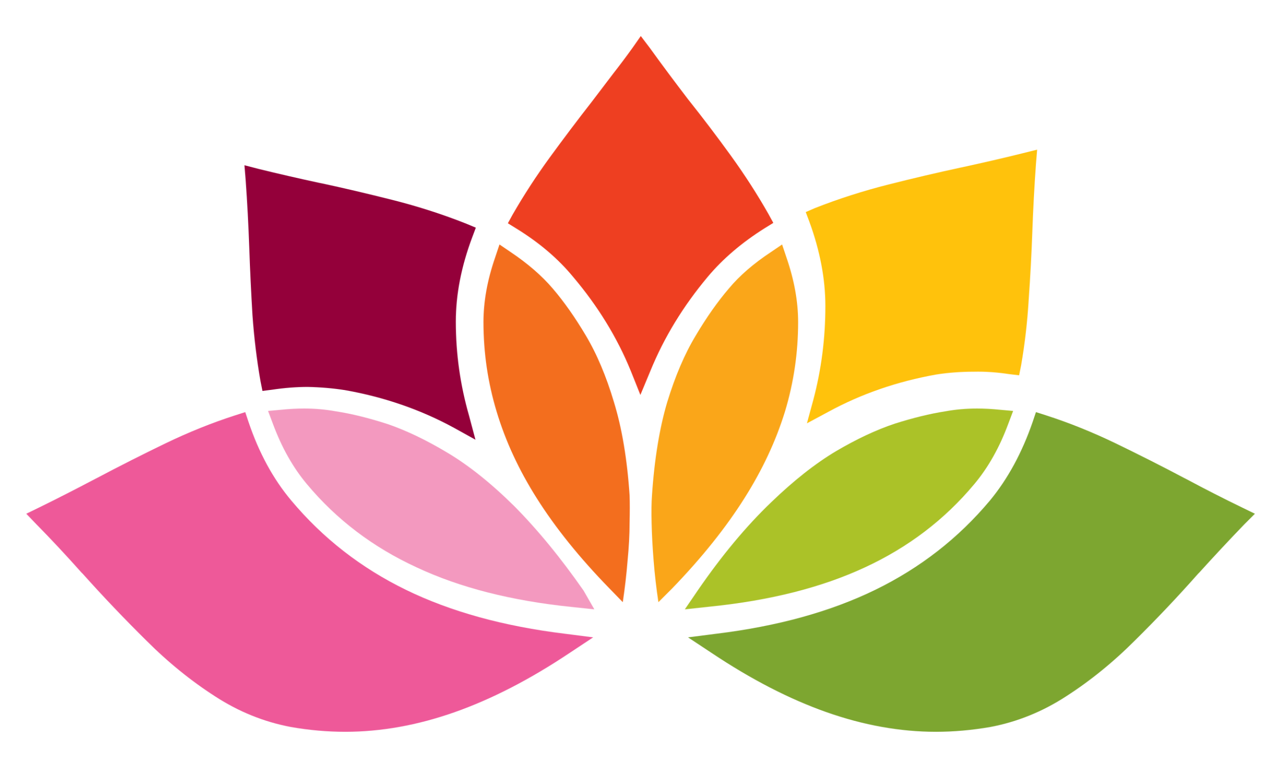 Logo von gi-yoga.de mit stilisierten fünf Blütenblättern in verschiedenen Formen